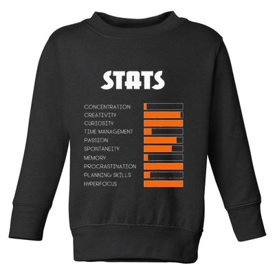 For With Adhd Stats Neurodiversity Awareness Toddler Sweatshirt