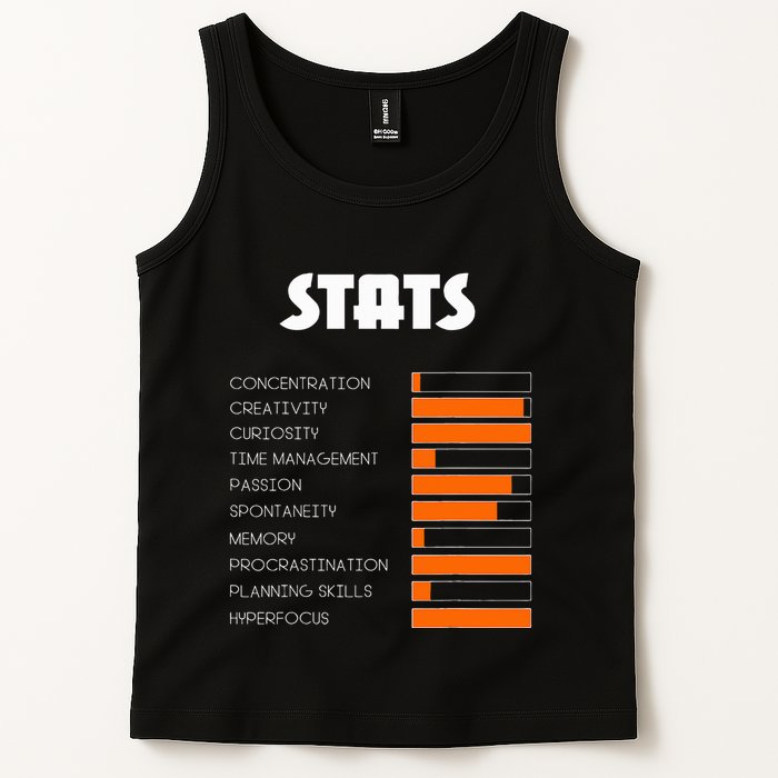 For With Adhd Stats Neurodiversity Awareness Tank Top