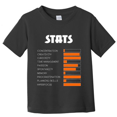 For With Adhd Stats Neurodiversity Awareness Toddler T-Shirt