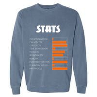 For With Adhd Stats Neurodiversity Awareness Garment-Dyed Sweatshirt