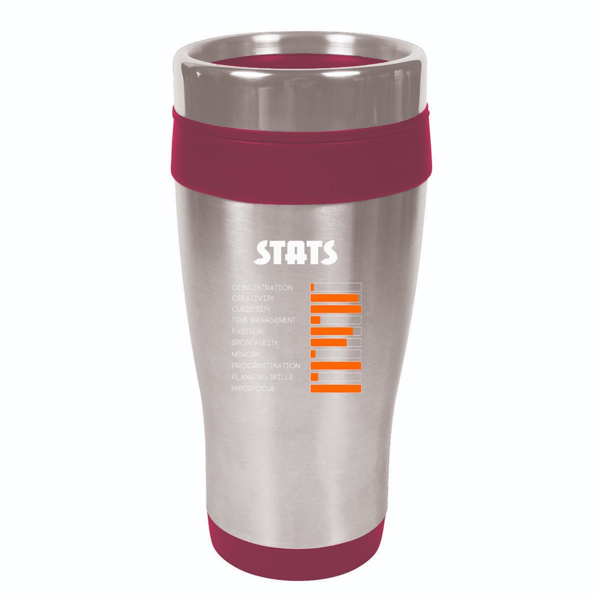 For With Adhd Stats Neurodiversity Awareness 16oz Travel Tumbler