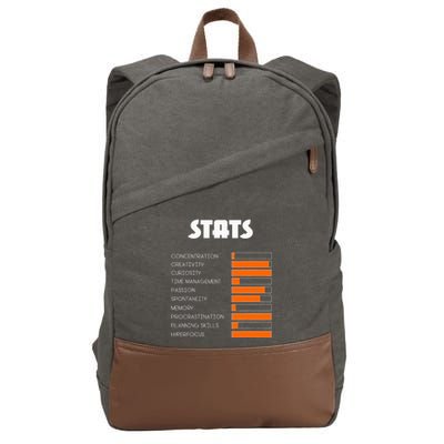 For With Adhd Stats Neurodiversity Awareness Cotton Canvas Backpack
