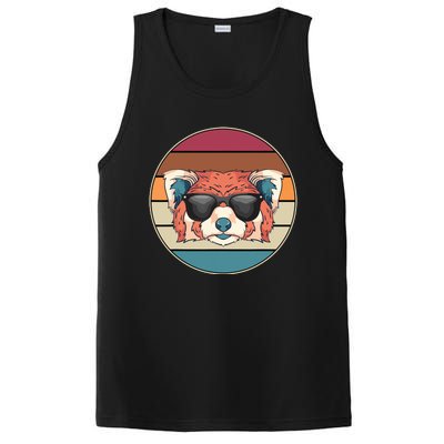 Funny Wild Animal Zoo Keeper Gift Retro Sunglasses Red Panda PosiCharge Competitor Tank