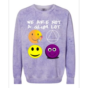 Funny We Are Not A Glum Lot Alcoholics Anonymous Recovery Cool Gift Colorblast Crewneck Sweatshirt