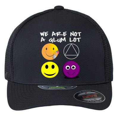 Funny We Are Not A Glum Lot Alcoholics Anonymous Recovery Cool Gift Flexfit Unipanel Trucker Cap