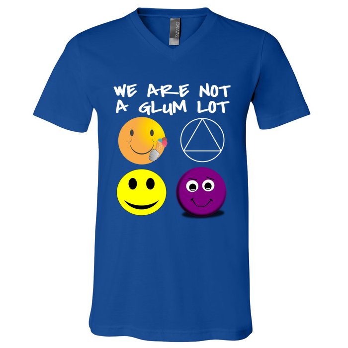 Funny We Are Not A Glum Lot Alcoholics Anonymous Recovery Cool Gift V-Neck T-Shirt