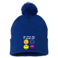 Funny We Are Not A Glum Lot Alcoholics Anonymous Recovery Cool Gift Pom Pom 12in Knit Beanie