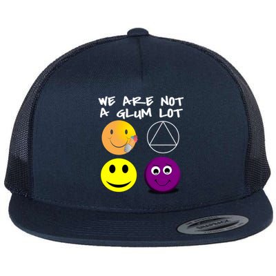 Funny We Are Not A Glum Lot Alcoholics Anonymous Recovery Cool Gift Flat Bill Trucker Hat