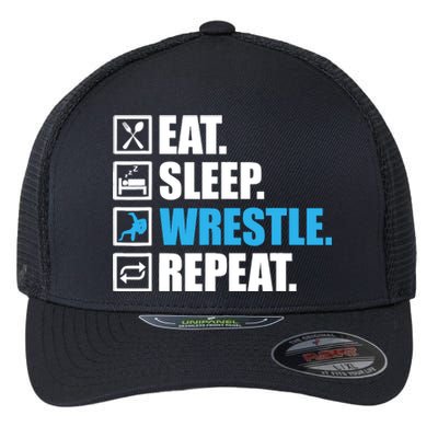 Funny Wrestling Art For Wrestle Athlete Wrestling Flexfit Unipanel Trucker Cap