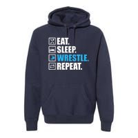 Funny Wrestling Art For Wrestle Athlete Wrestling Premium Hoodie