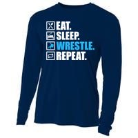 Funny Wrestling Art For Wrestle Athlete Wrestling Cooling Performance Long Sleeve Crew