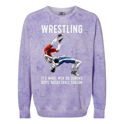 Funny Wrestling Art For Wrestling Athlete Colorblast Crewneck Sweatshirt