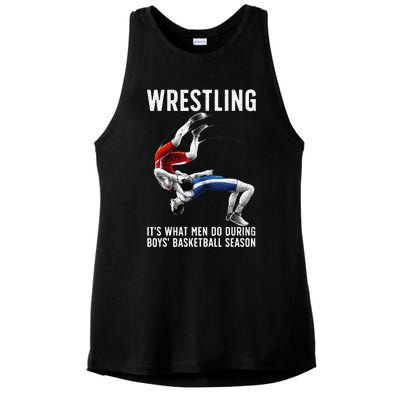 Funny Wrestling Art For Wrestling Athlete Ladies PosiCharge Tri-Blend Wicking Tank