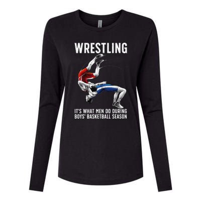 Funny Wrestling Art For Wrestling Athlete Womens Cotton Relaxed Long Sleeve T-Shirt