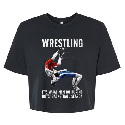 Funny Wrestling Art For Wrestling Athlete Bella+Canvas Jersey Crop Tee