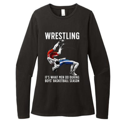 Funny Wrestling Art For Wrestling Athlete Womens CVC Long Sleeve Shirt