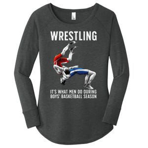 Funny Wrestling Art For Wrestling Athlete Women's Perfect Tri Tunic Long Sleeve Shirt