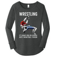 Funny Wrestling Art For Wrestling Athlete Women's Perfect Tri Tunic Long Sleeve Shirt