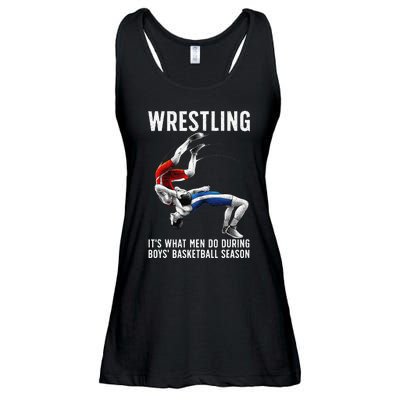 Funny Wrestling Art For Wrestling Athlete Ladies Essential Flowy Tank