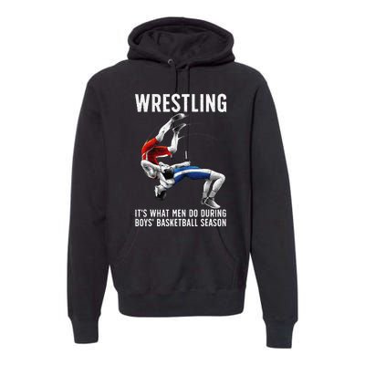 Funny Wrestling Art For Wrestling Athlete Premium Hoodie