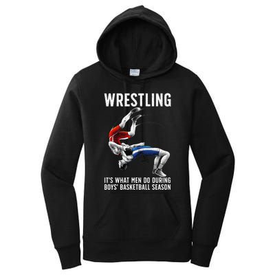 Funny Wrestling Art For Wrestling Athlete Women's Pullover Hoodie