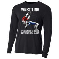 Funny Wrestling Art For Wrestling Athlete Cooling Performance Long Sleeve Crew