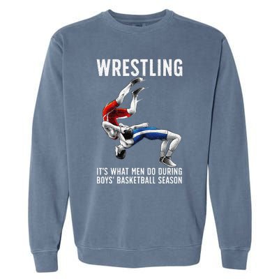 Funny Wrestling Art For Wrestling Athlete Garment-Dyed Sweatshirt