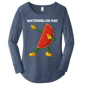 Funny Watermelon Art For Dad Father Melon Fruit Plant Lovers Gift Women's Perfect Tri Tunic Long Sleeve Shirt