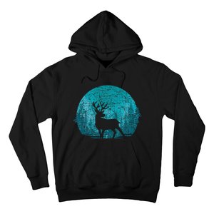 Forest Wildlife Animal Lover Deer Outdoors Trees Nature Hoodie