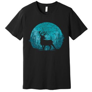 Forest Wildlife Animal Lover Deer Outdoors Trees Nature Premium T-Shirt