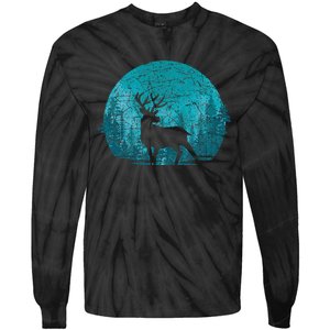 Forest Wildlife Animal Lover Deer Outdoors Trees Nature Tie-Dye Long Sleeve Shirt