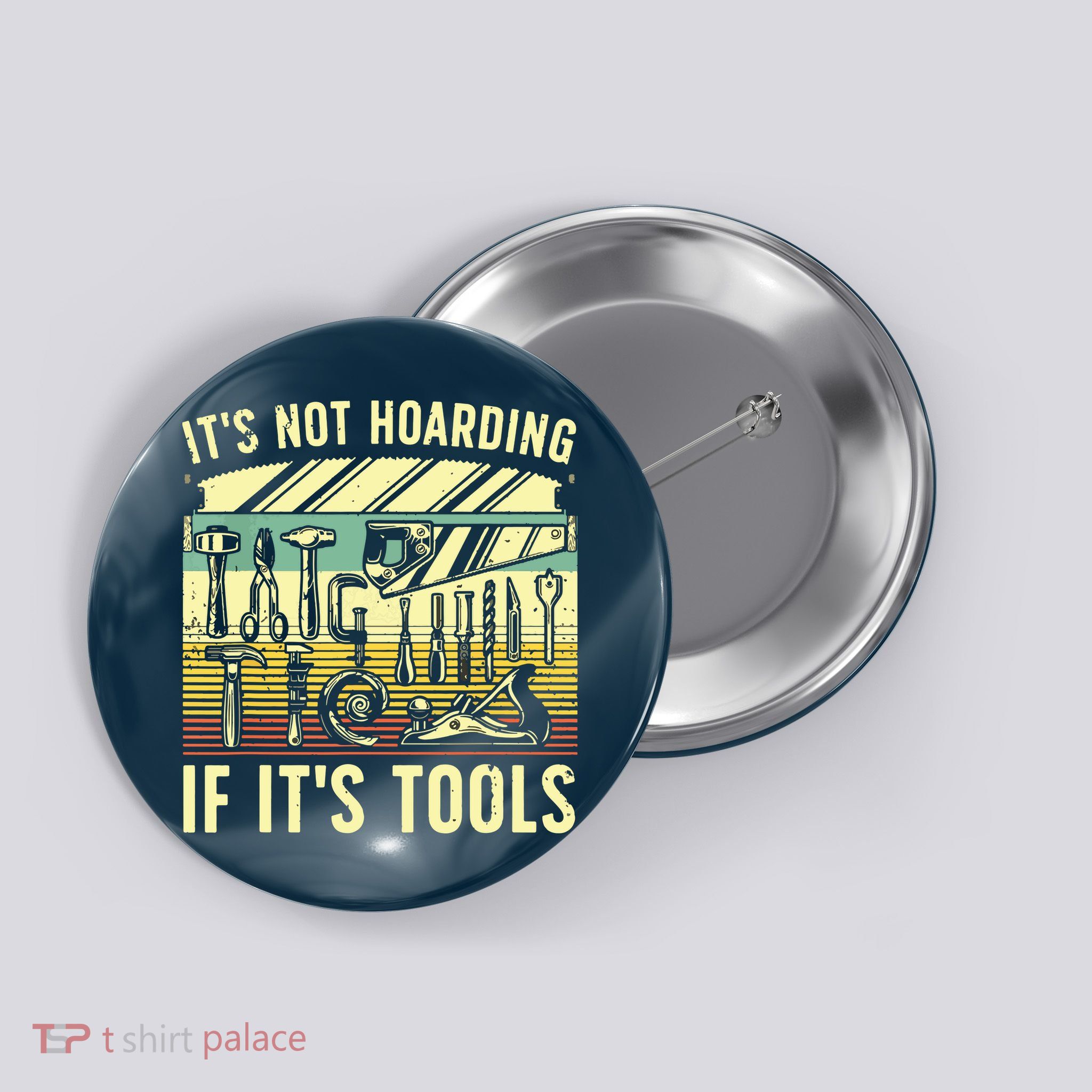 Funny Woodworker Art For Men Carpenter Wood Working Tools Button