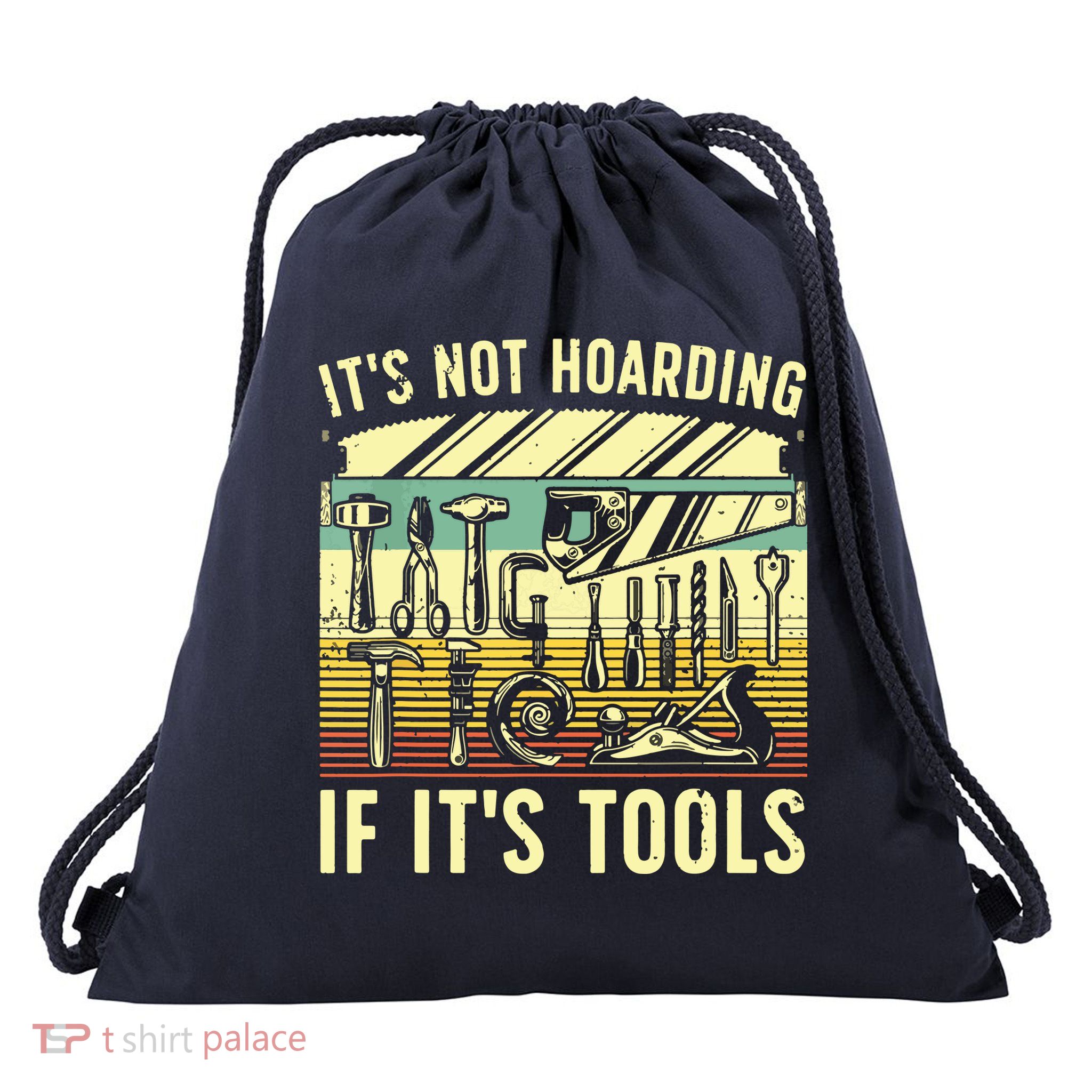 Funny Woodworker Art For Men Carpenter Wood Working Tools Drawstring Bag