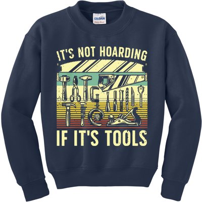 Funny Woodworker Art For Men Carpenter Wood Working Tools Kids Sweatshirt