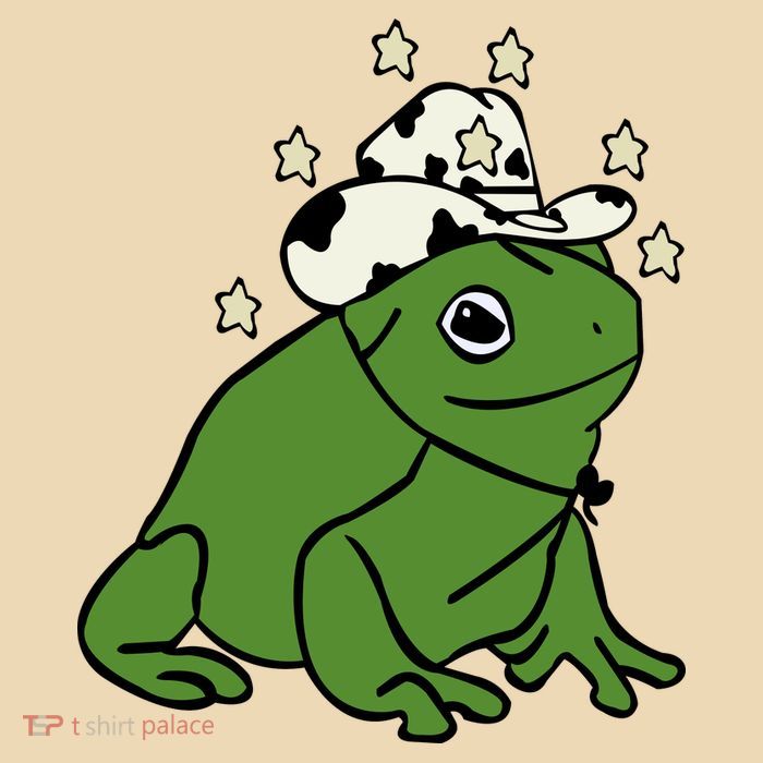 Frog With A Cowboy Hat Drawstring Bag