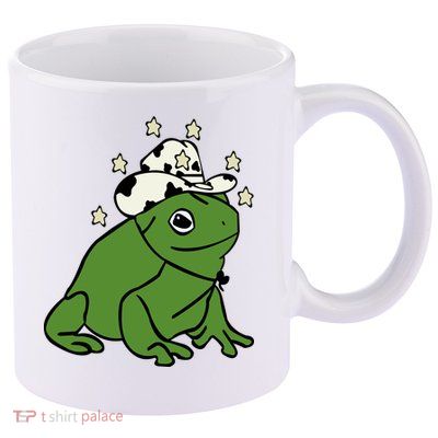 Frog With A Cowboy Hat 11oz C Handle Ceramic Mug