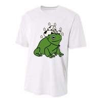 Frog With A Cowboy Hat Youth Performance Sprint T-Shirt