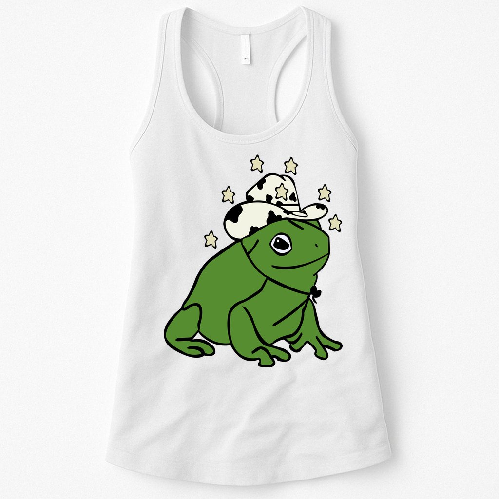 Frog With A Cowboy Hat Womens Tank Top