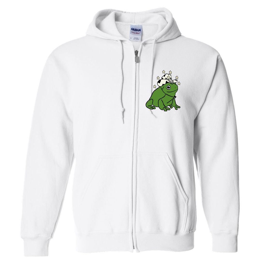 Frog With A Cowboy Hat Full Zip Hoodie