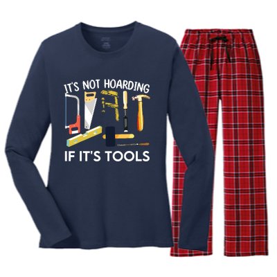 Funny Woodworker Art For Men Carpenter Woodworking Tools Women's Long Sleeve Flannel Pajama Set 