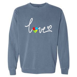 For Women Autism Awareness Tee Plus Size Garment-Dyed Sweatshirt