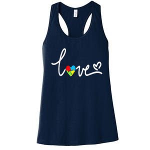 For Women Autism Awareness Tee Plus Size Women's Racerback Tank