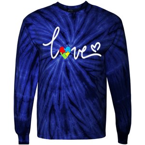 For Women Autism Awareness Tee Plus Size Tie-Dye Long Sleeve Shirt