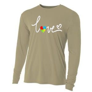 For Women Autism Awareness Tee Plus Size Cooling Performance Long Sleeve Crew