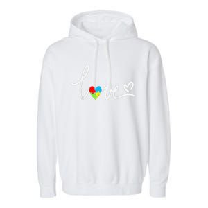 For Women Autism Awareness Tee Plus Size Garment-Dyed Fleece Hoodie