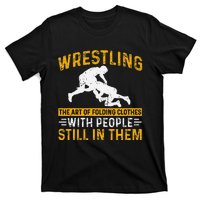 Funny Wrestling Art Of Folding Clothes With People In Them T-Shirt