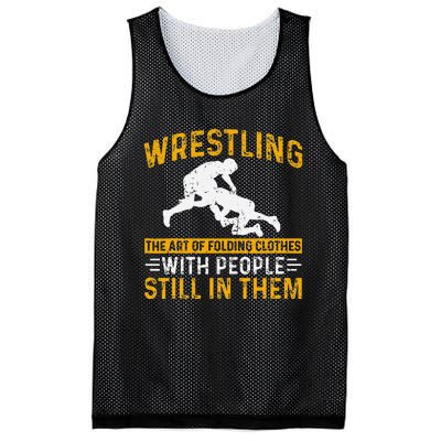 Funny Wrestling Art Of Folding Clothes With People In Them Mesh Reversible Basketball Jersey Tank