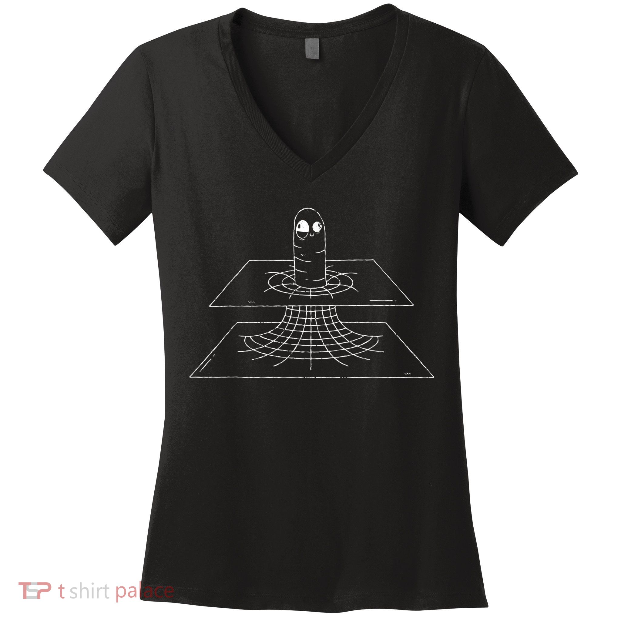 Funny Wormhole Astrophysics Physics Nerd Physicist Gift Women's V-Neck T-Shirt