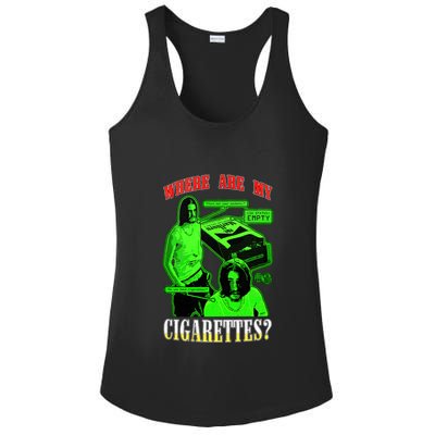 Fishtanklive Where Are My Cigarettes Ladies PosiCharge Competitor Racerback Tank