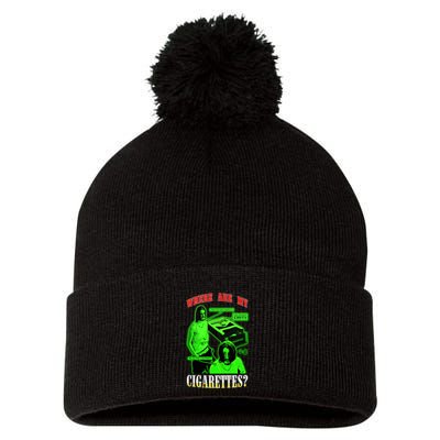 Fishtanklive Where Are My Cigarettes Pom Pom 12in Knit Beanie